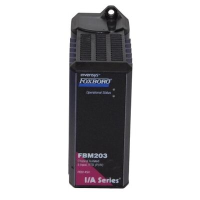 Foxboro FBM203 Series 8-Channel RTD Input Module with Channel Isolation and Sigma-Delta Conversion for High Accuracy